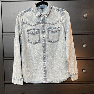 Wild Fable Acid Wash Denim Shirt *